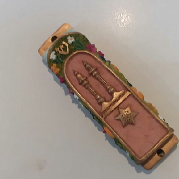 Hand Painted Mezuzah including scroll - Picture 3 of 4